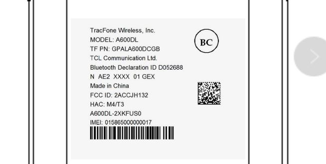 Tracfone Alcatel A3X A600DL specs revealed by FCC